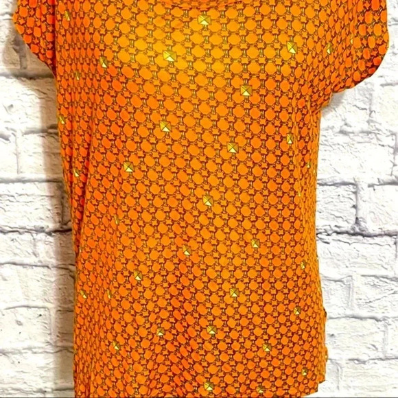 MICHAEL Michael Kors Rock Stud Chain Print Top - Picture 2 of 8